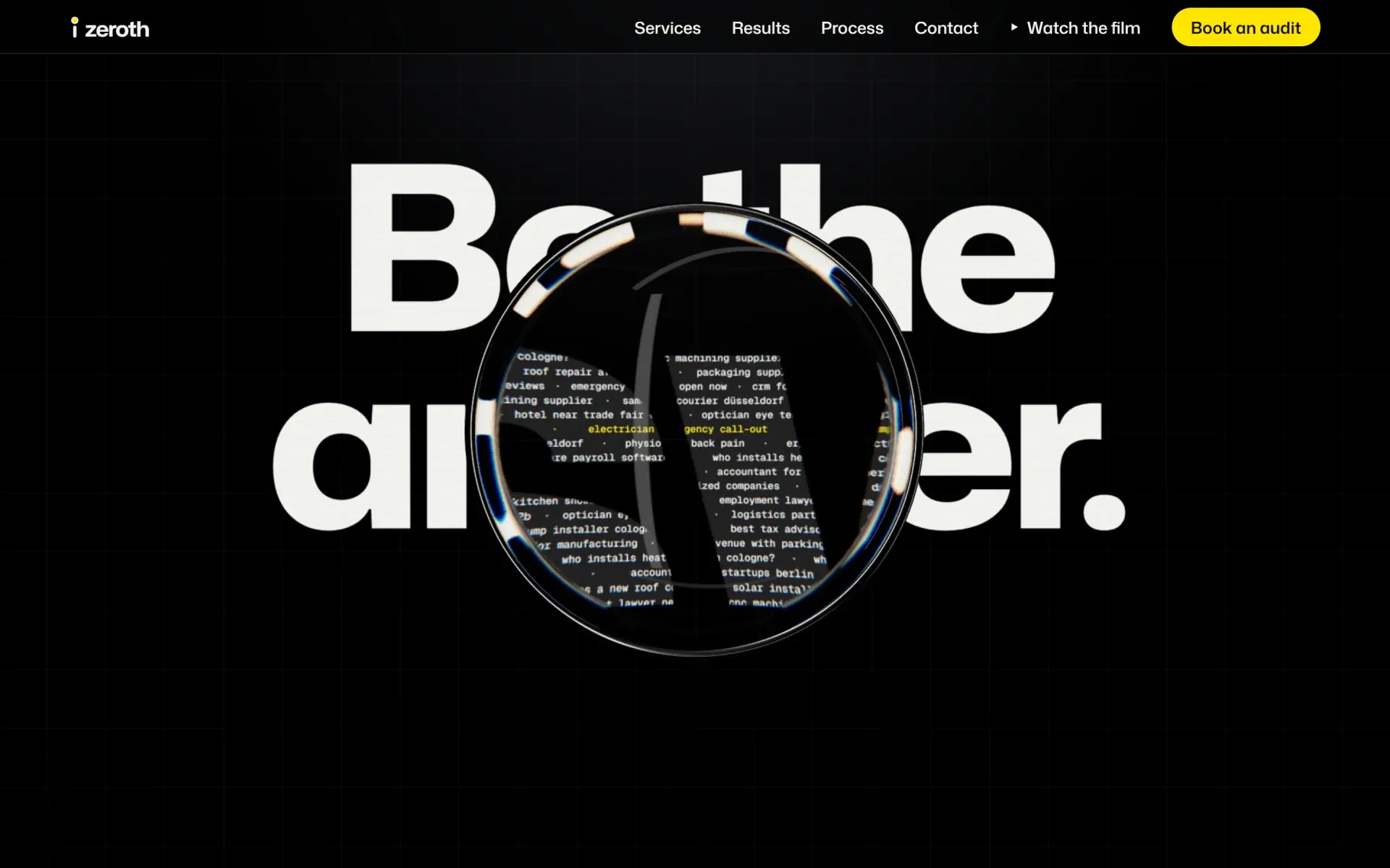 Zeroth concept: A lens on the headline (screenshot of the live demo)
